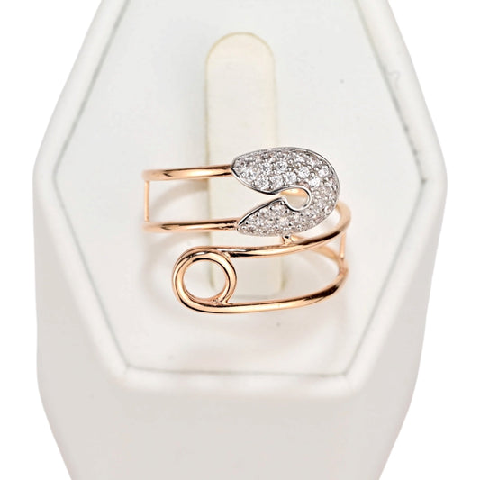 Ring Pin with Zirconia stones