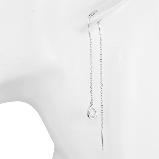 Silver 925 Threads Earrings