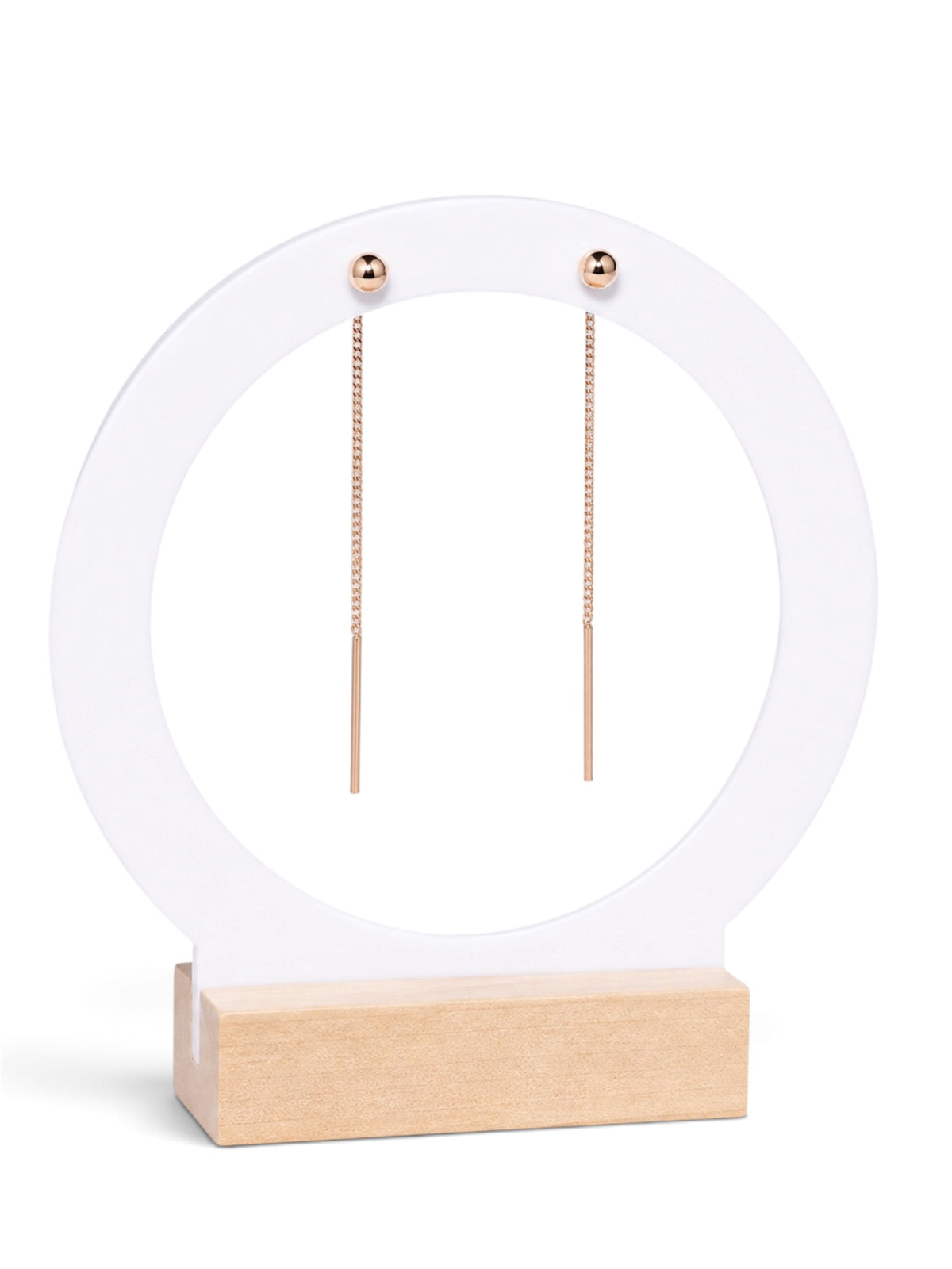 Thread Earrings Ball Rose Gold 585(14K)