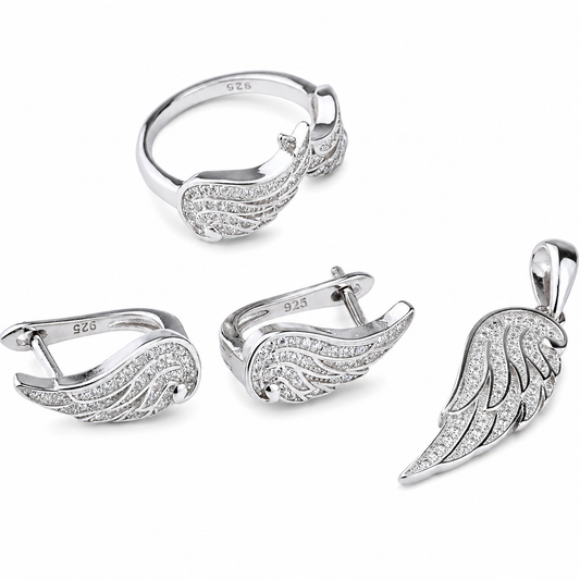 Angel Wings Silver 925 Jewelry Set