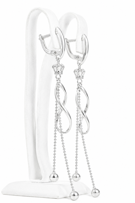 Dangle Silver  Earrings Queen