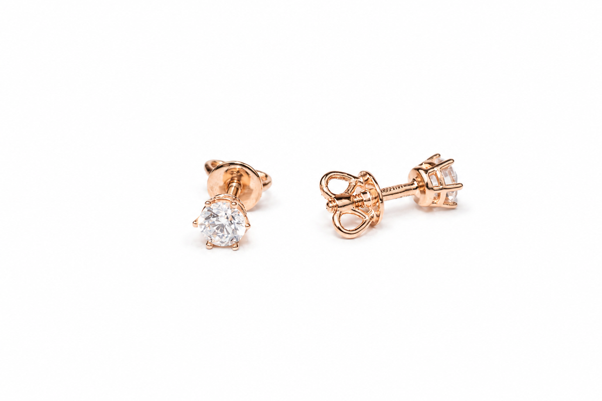 Stud Earrings Rose Gold 585(14K)