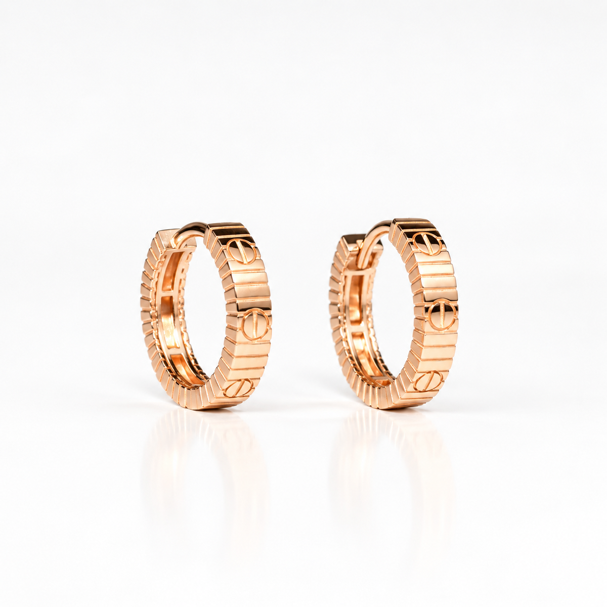 Hoops Earrings Rose Gold 585(14K)