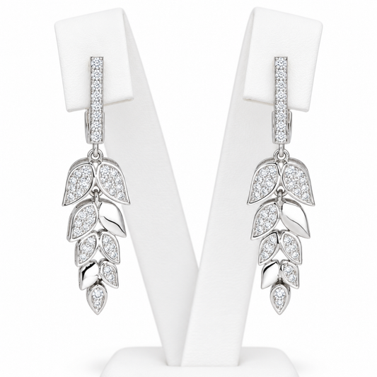 Silver Earrings Ear of Wheat