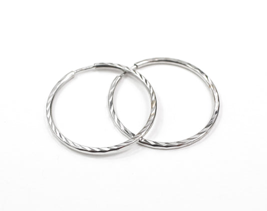 Hoop Earrings White Gold