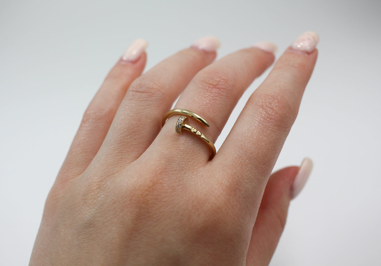 Nail Ring Yellow Gold