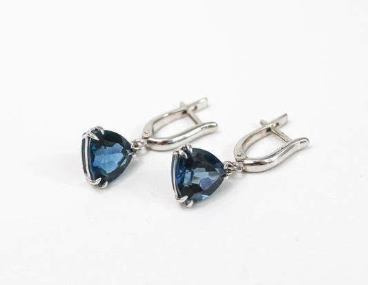 Blue Topaz Dangle Earrings