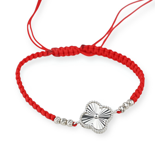 Silver Bracelet Red Thread