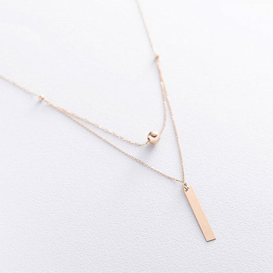 Double Necklace Rose Gold