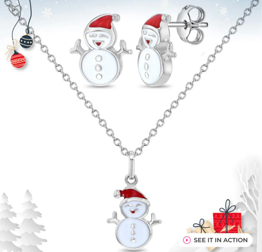 Silver Kids Set Snowmen