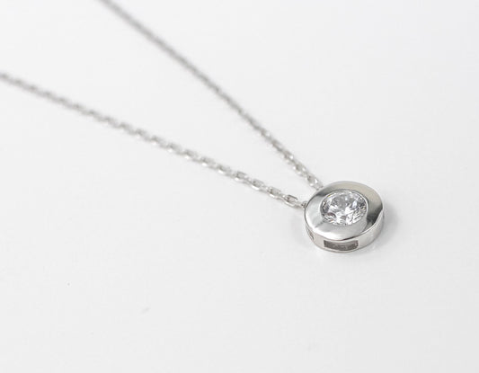 Necklace Zirconia Stone White Gold