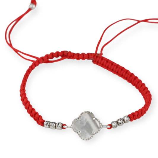 Silver Bracelet Clover Mother of Pearl