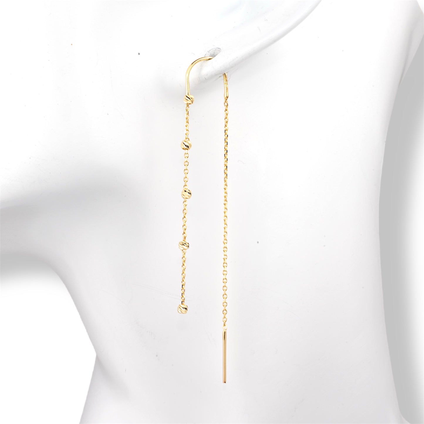 Thread Earrings Yellow Gold