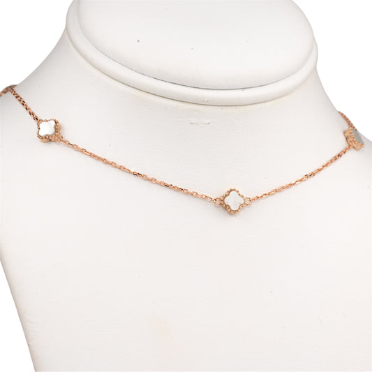 Necklace clovers Mother of Pearl