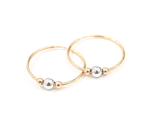 Hoop Earrings with balls